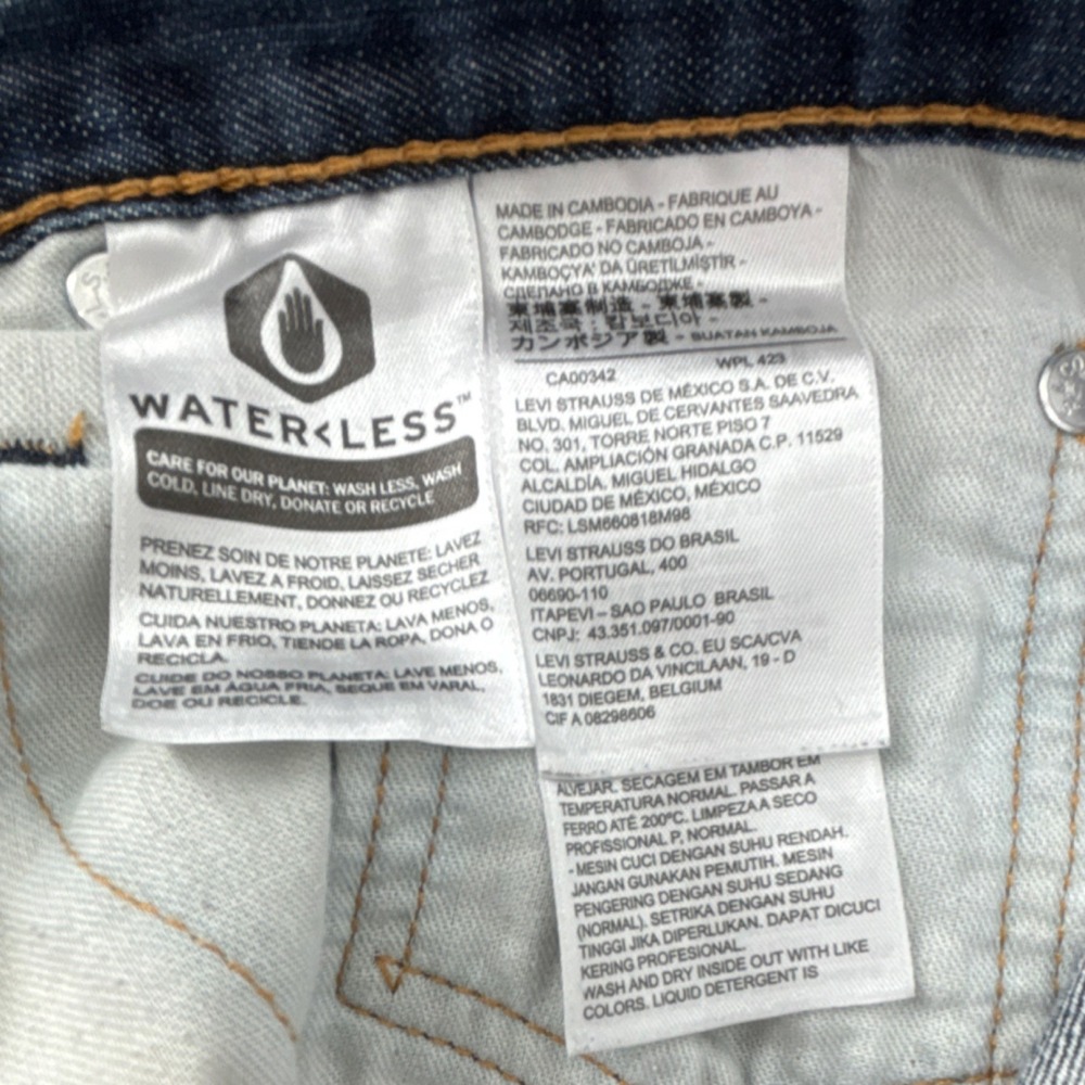 Levi's 569 Relaxed Fit Straight Leg Blue Denim Cotton Jeans Button Zip 38x30 - Picture 7 of 11